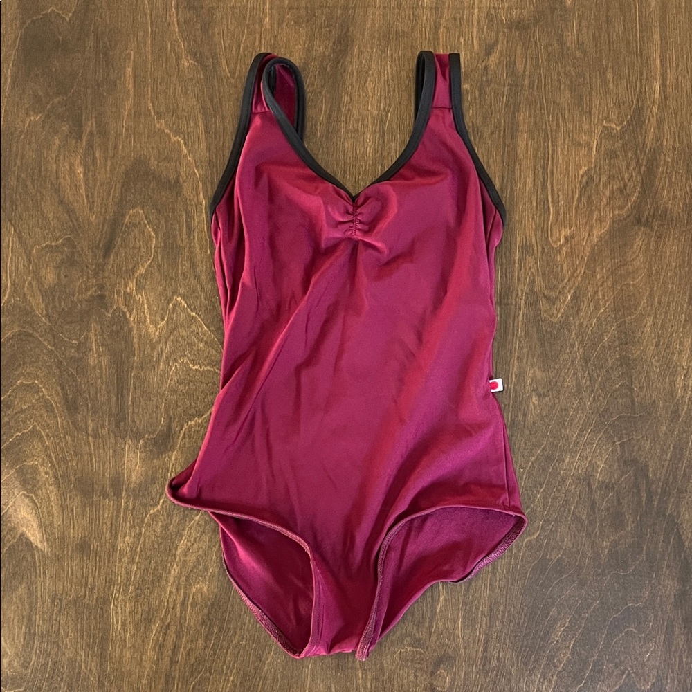 Yumiko Burgundy/Black Leotard